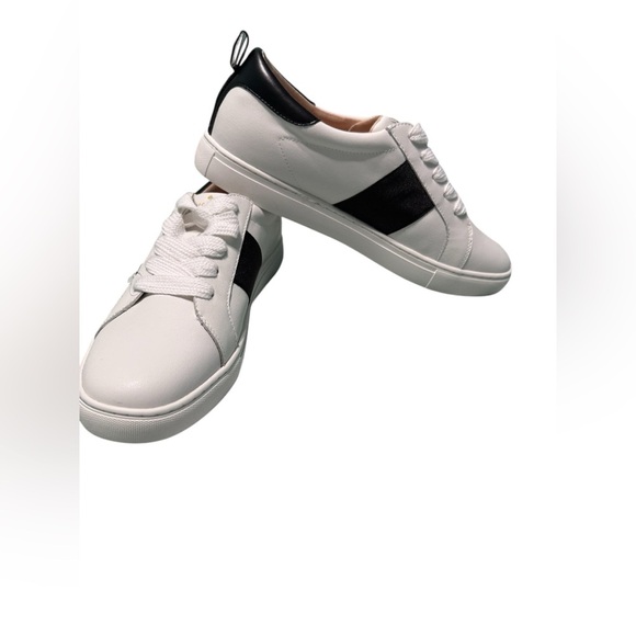 kate spade Shoes - kate spade White and Black Leather Sneakers NWOT